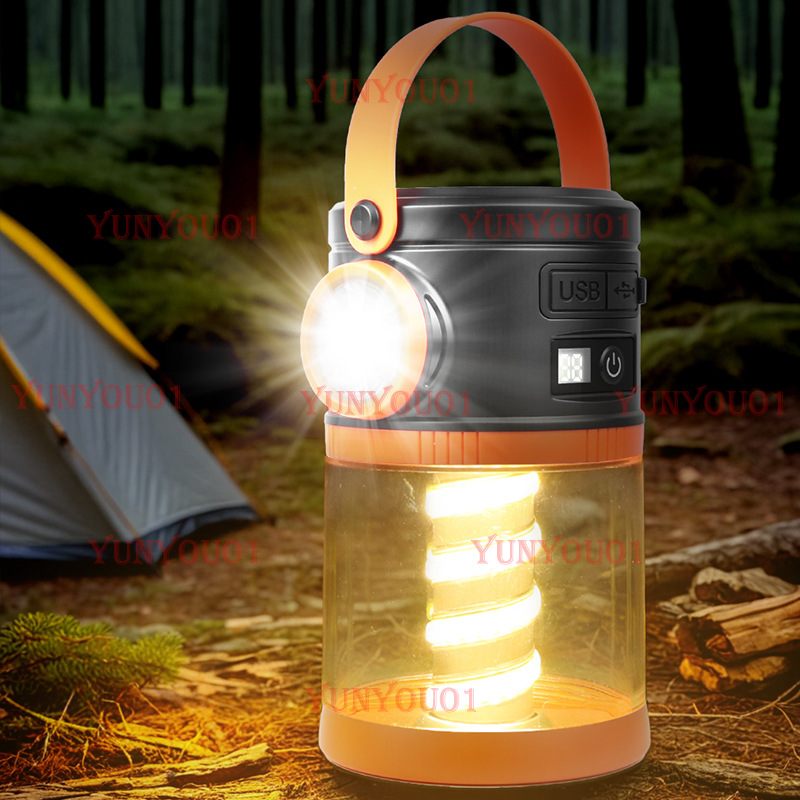 Outdoor Power Source - Grenzüberschreitende neue Solar-Campinglampe mit Leistungsanzeige, multifunktionale