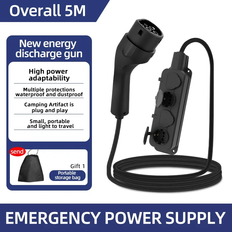 Outdoor Power Rack - Tragbares 16A 4KW Elektroauto-EV-Ladegerät V2L-Kabel, seitlicher