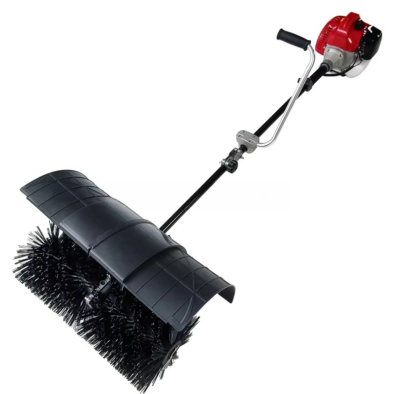Outdoor Power Broom - Benzin-Kehrmaschine 52CC 2/4-Takt-Motor 1700W Leistung Bürsten-Gehrasenkehrmaschine