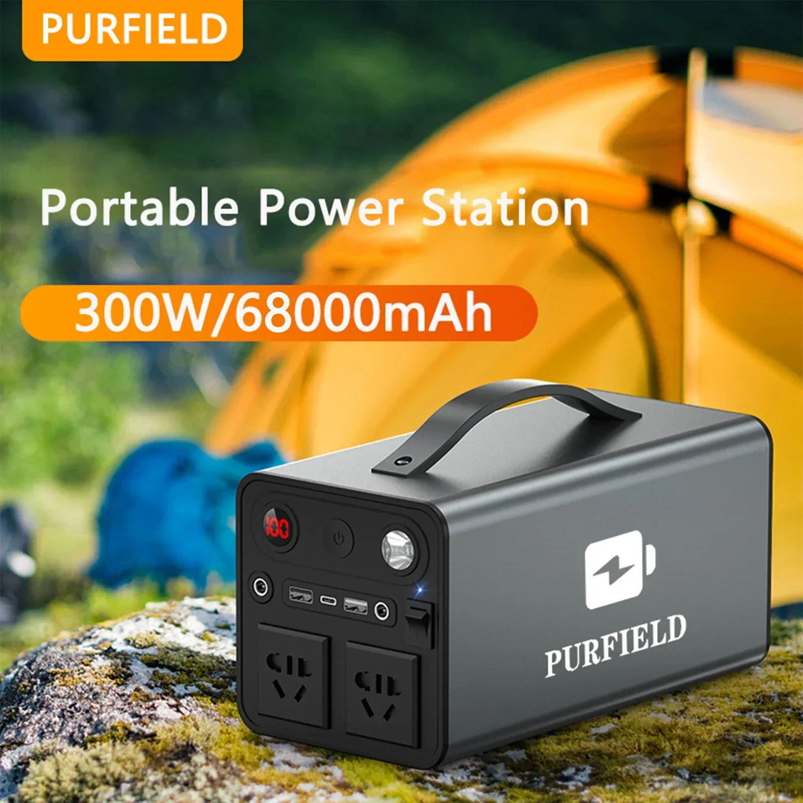 Ac Outdoor Power - PURFIELD Portable Power 68000 mAh 300