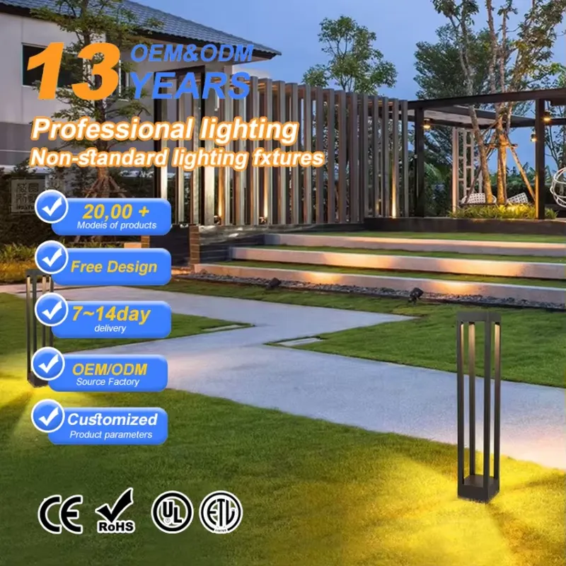Ac Outdoor Power - COB-Chip LED-Pollerleuchte IP65 Wasserdicht AC-Betrieben Außen-Garten-Landschafts-Rasenlampe