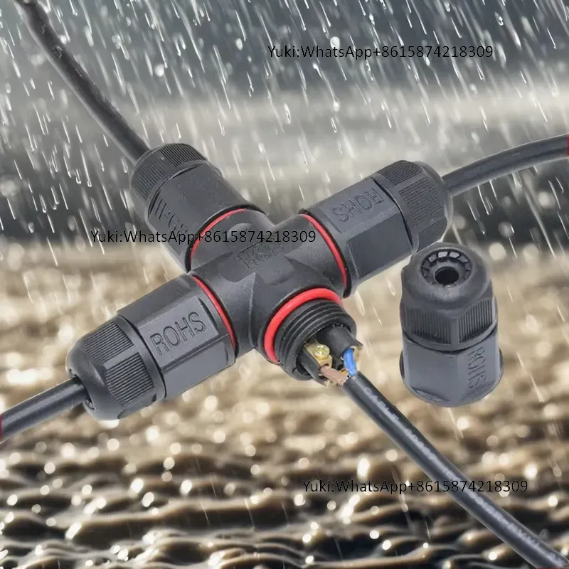 Outdoor Power Box - IP68 Wasserdichter Kabel-T-Verbinder 4-Pin Outdoor Versiegelte