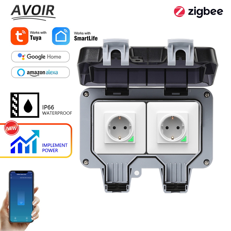 Outdoor Power Rack - Avoir Tuya Zigbee Steckdosen IP66 Wasserdichte