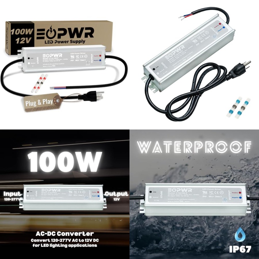 Ac Outdoor Power - LED-Treiber, wasserdicht, IP67, Netzteil, AC120–277 V
