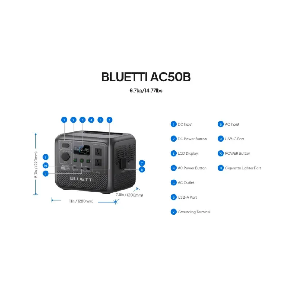 BLUETTI AC50B Tragbare Powerst – Outdoor Power Source Bewertung und Preis